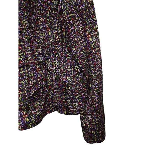 🌸 Talbots Petites Silk Blouse 8P Multicolor Abstract Print Button Down Top - Picture 11 of 15
